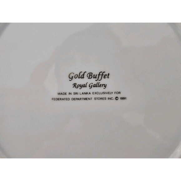 Royal Gallery Buffet‎ Blue Red Bow Faberge Egg 8.5” Salad Plate Gold Gilt Rim - Picture 5 of 5